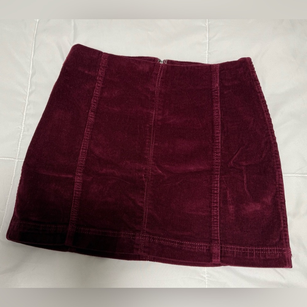 Wild Fable Deep Red Corduroy Mini Skirt